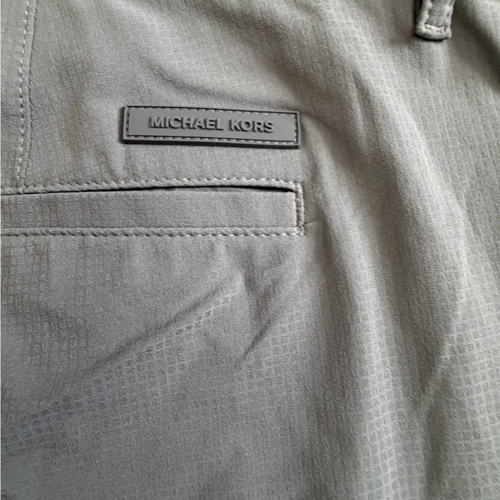 Michael Kors Light Gray Flat Front Shorts - Picture 4 of 5